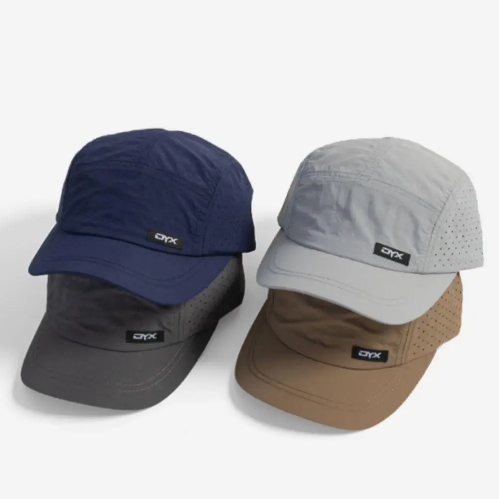 

Casual Short Brim Baseball Caps Sun Protection Quick Drying Snapback Hat Mesh Breathable Trucker Cap Men