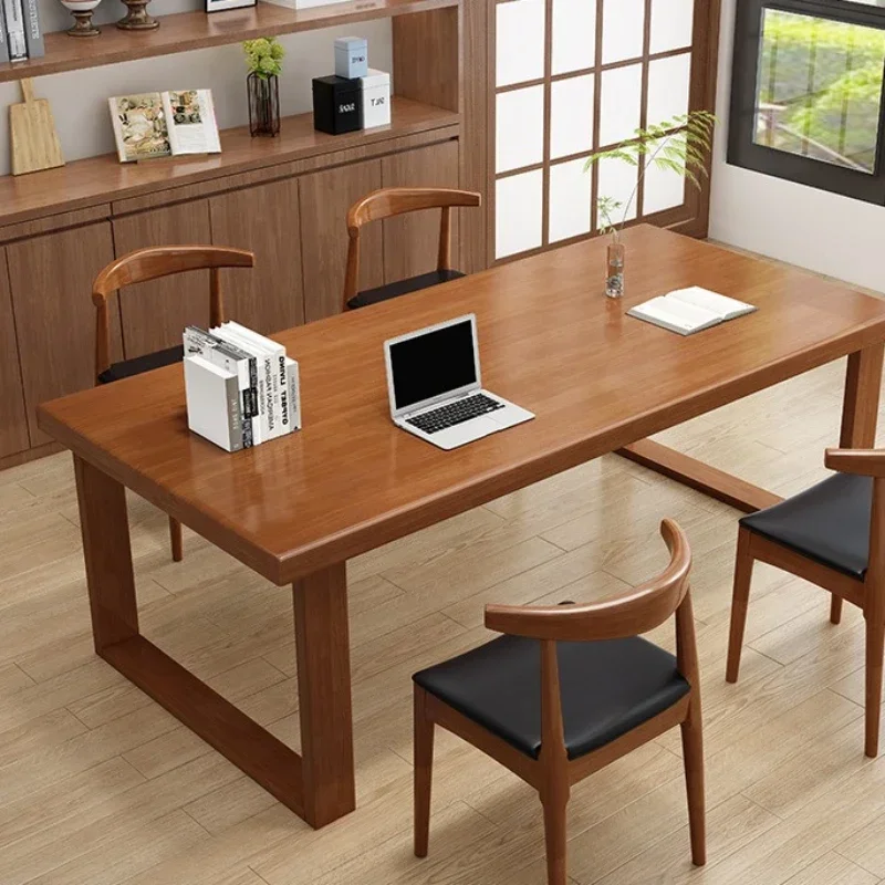 Stable Living room all solid wood long desk leisure area reading table workbench modern simple study table negotiation desk