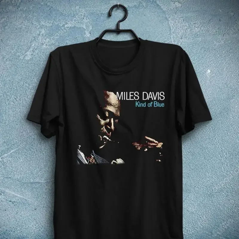 Camiseta de jazz tipo azul de Miles Davis John Coltrane Bill Evans Monk