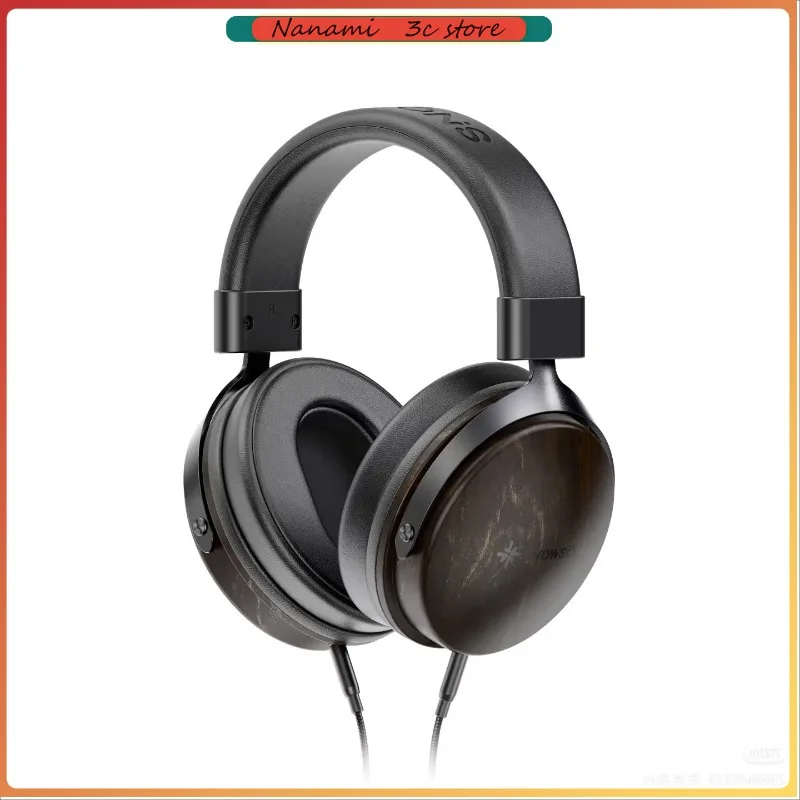 FiiO Snowsky Nature Over-Ear-Kopfhörer mit 50-mm-Dynamiktreiber, Kohlenstoffschwarz-Membran, 3,5-mm-HIFI-Kabelkopfhörer, Geschenkidee