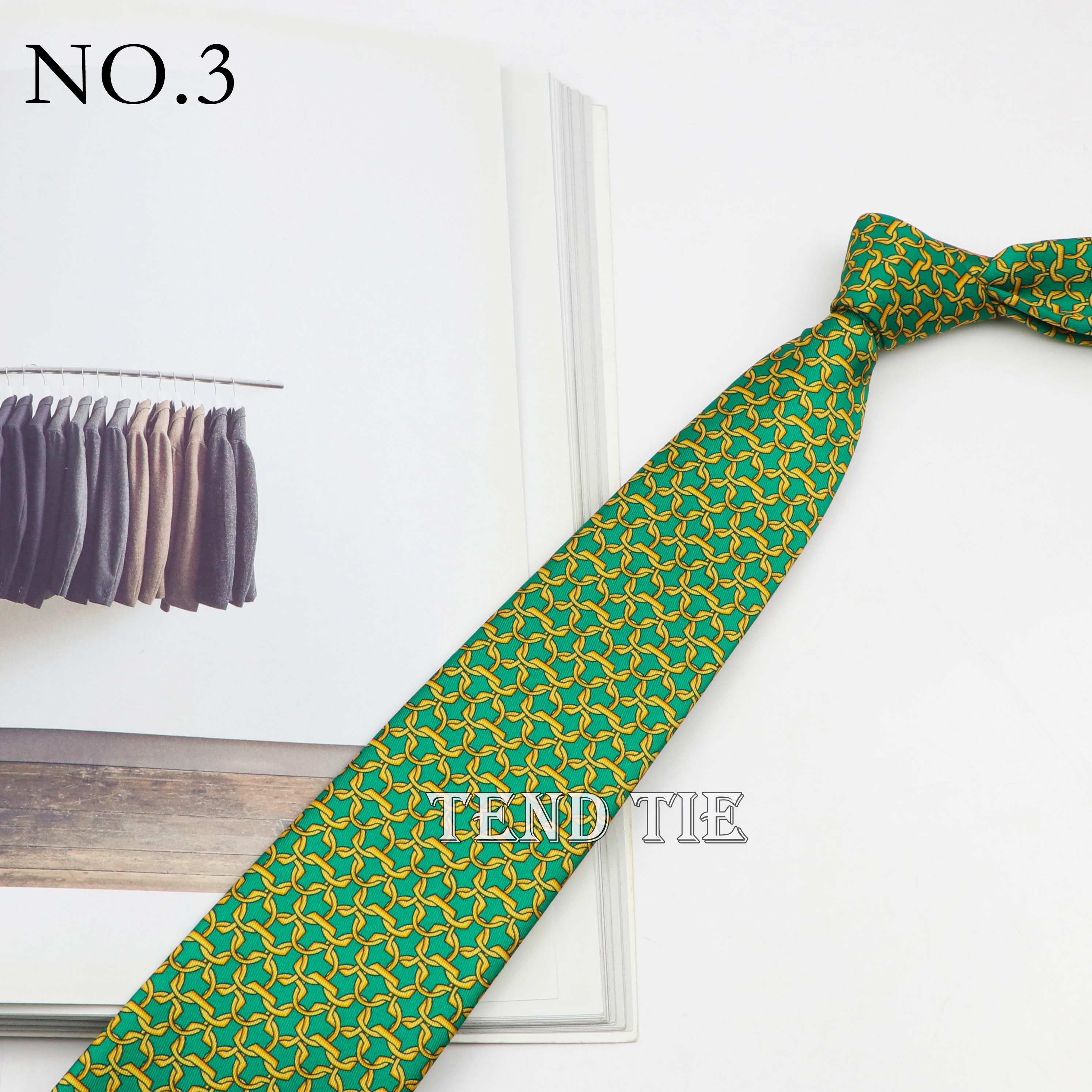 7.5cm Classic Men's Retro Pattern Tie Fashion Wedding Tie Soft And Comfortable 100% Micro Fiber