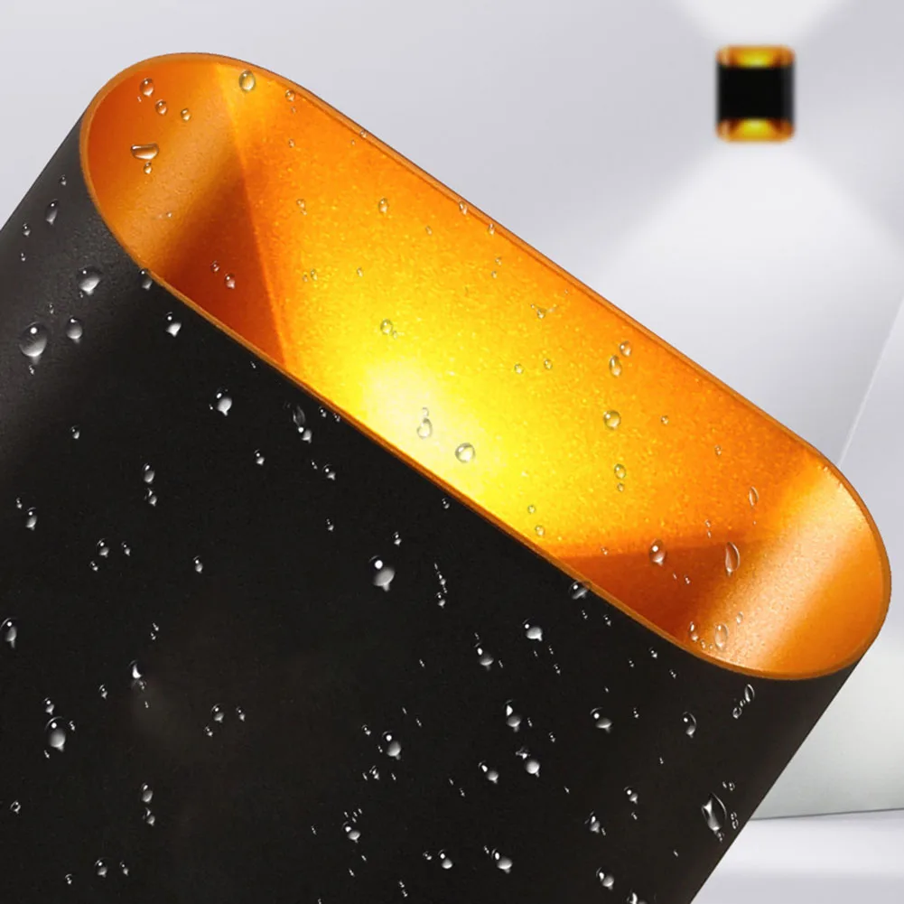 

Светодиодный настенный светильник IP65, водонепроницаемый, простой настенный бра вверх и вниз, двустороннее освещение, антикоррозийный COB для комнаты, балкона, туалетного столика