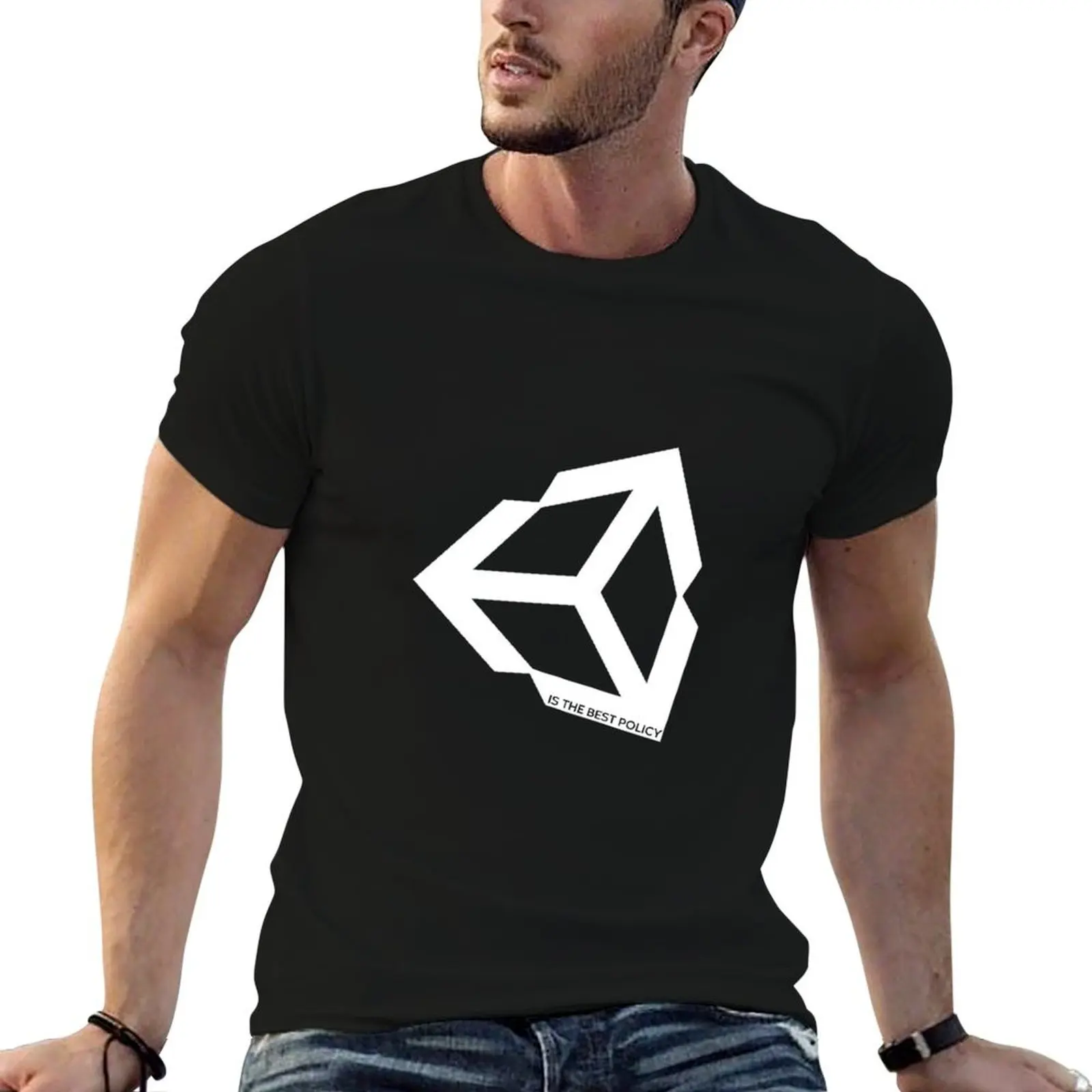 T-shirt graphique minimaliste Unity Engine pun