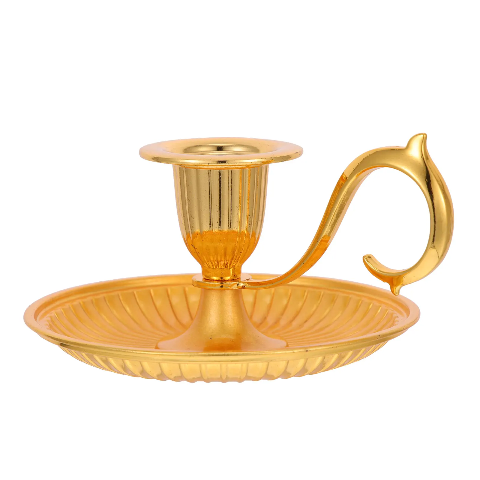 

Retro Taper Holder Decorative Stand Zinc Alloy Elegant Appearance Vintage Candlestick Party Wedding Birthday