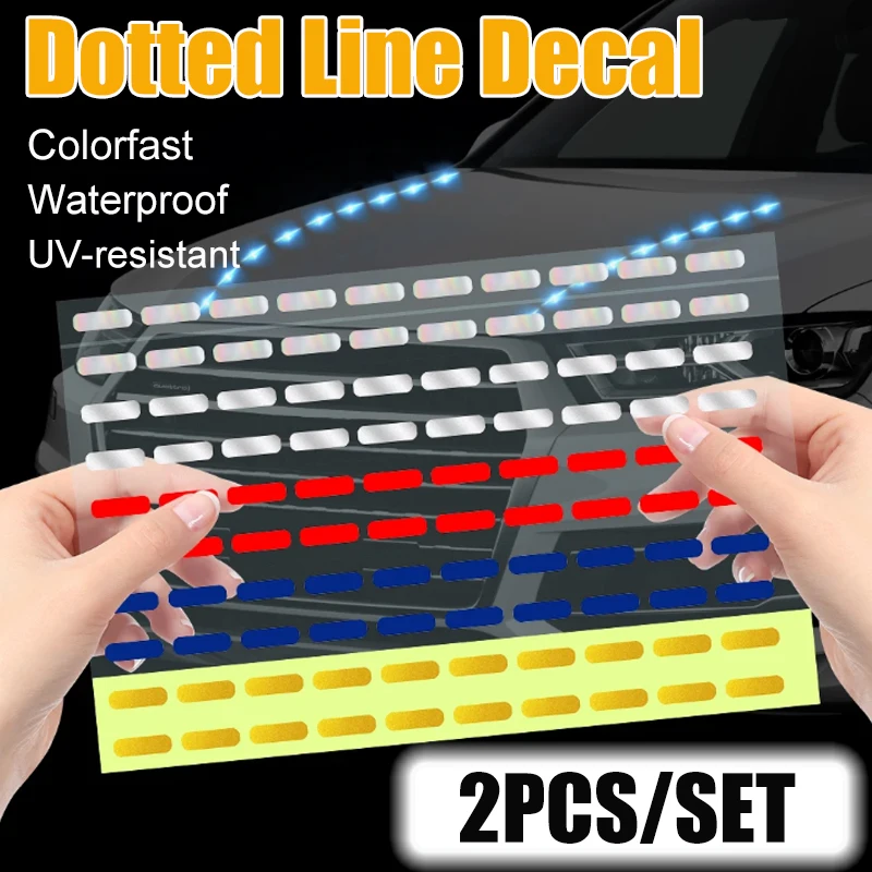 

Dotted Line Stickers For Vehicles Waterproof DIY Reflective Motorcycle And Bicycle Wheel Rims & Body Stitching Lines Auto Parts