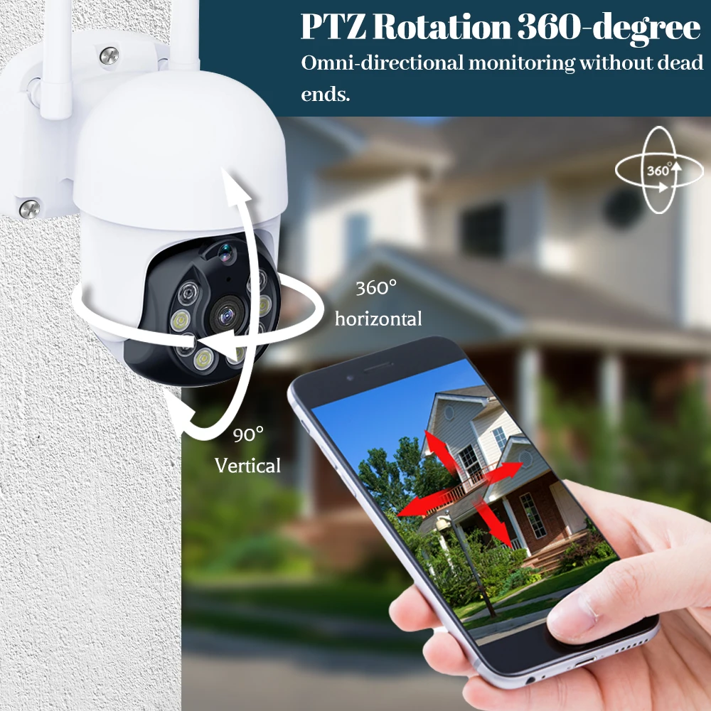 Wesecuu Video Surveillance Babyfoon Home Security Camera System Draadloze Ptz Camera Cctv Camera Wifi