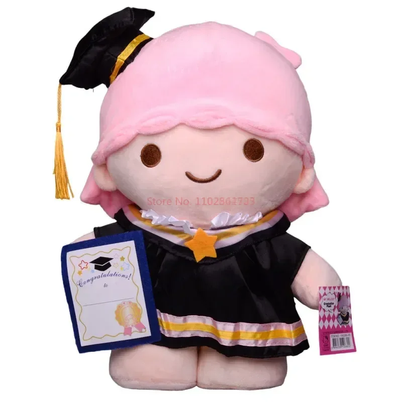 35cm Kawaii Sanrio Hobby My Melody Kuromi Cinnamoroll Hello Kitty Graduation Large Plush Doll Sofa Pillow Kids Xmas Gifts New