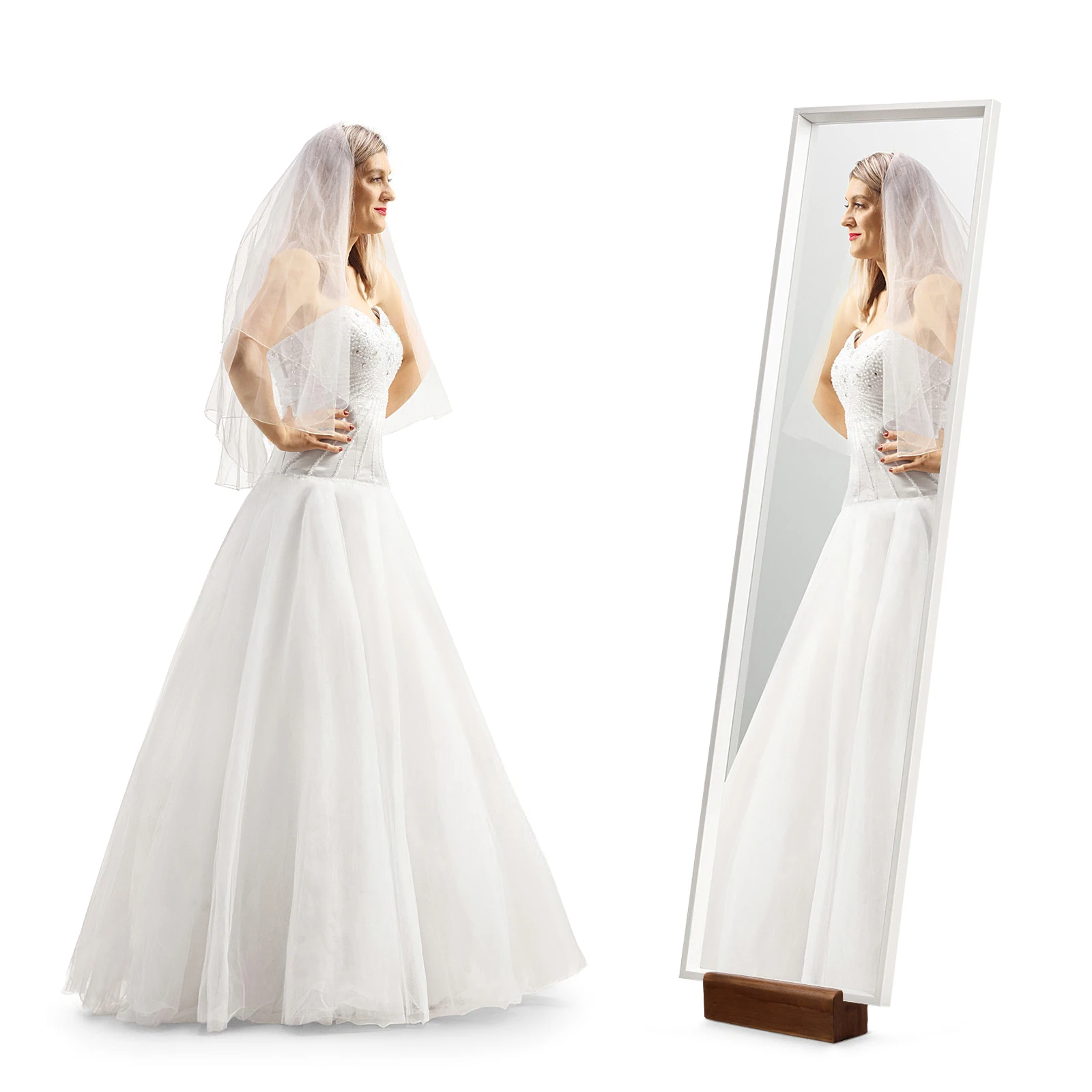 

Wooden Full Length Mirror Holder Rack Display Stand Artwork Support Stable Anti-Slip Home Decoration Wood Material For
