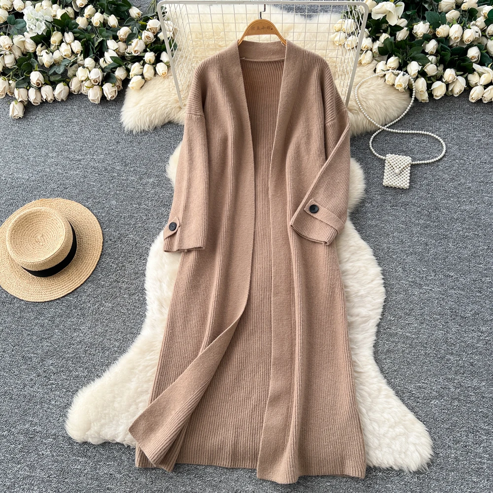 

Elegant Vintage loose button Blouse Long Sleeves Korean Fashion Chic Goth autumn cardigan women clothing
