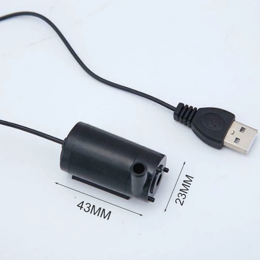 AISITIN USB 수중 펌프, DC 저전압, 초저소음 마이크로 미니 소형 워터 펌프, 1m 라인, 3V5V6V