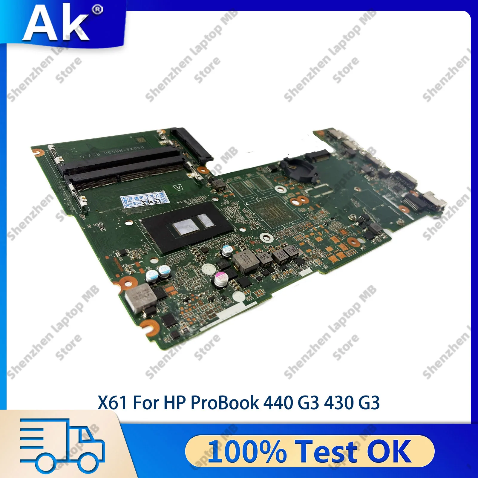DA0X61MB6G0 Laptop Motherboard For HP ProBook 440 430 G3 With I3 I5 I7 CPU DDR3L 830935-001 830934-601 100% Fully Tested