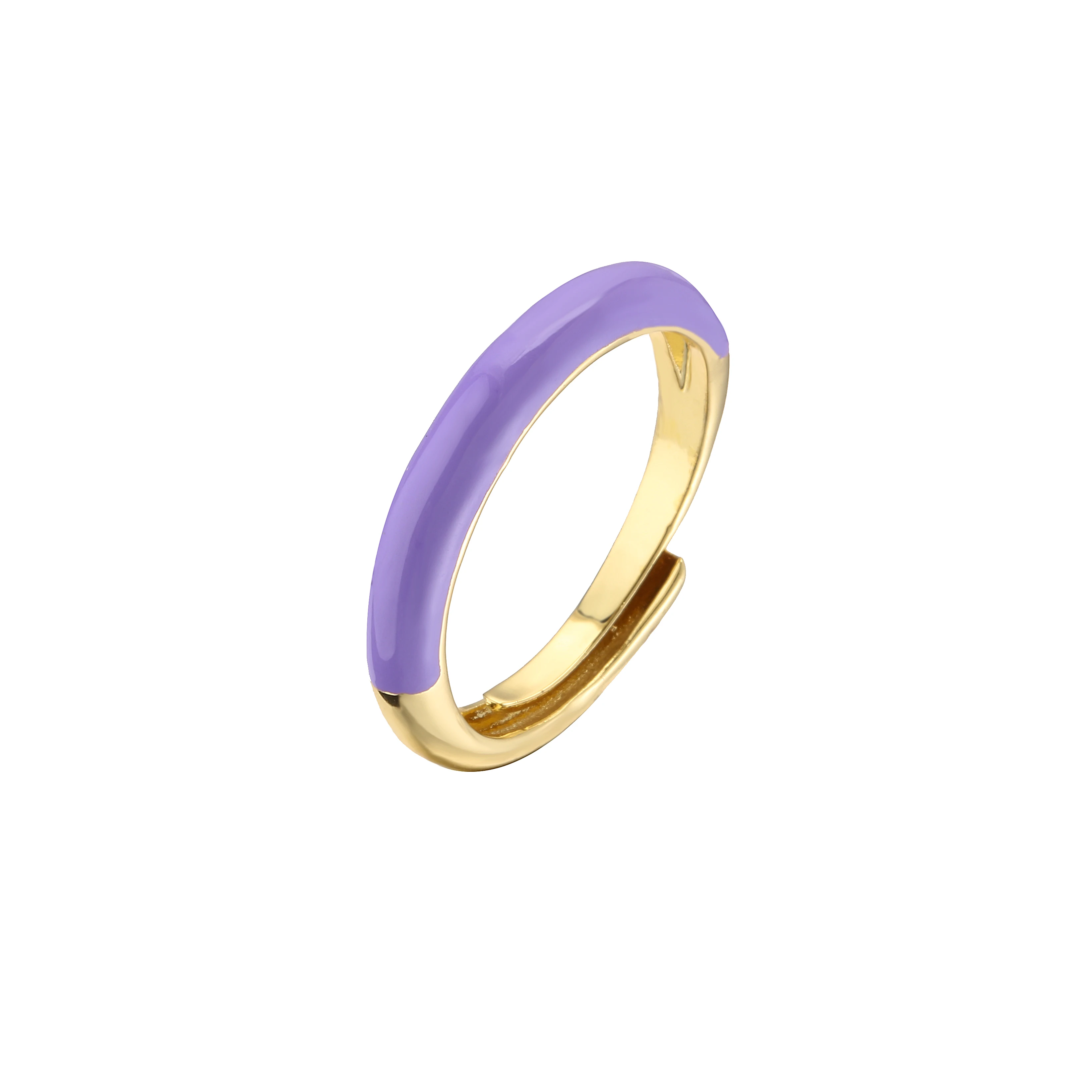 Damen Neue Mode Mehrfarbige Emaille-Ringe für Frauen Glatte Einfache Metall-Fingerringe Großhandel Accessoires Geschenke