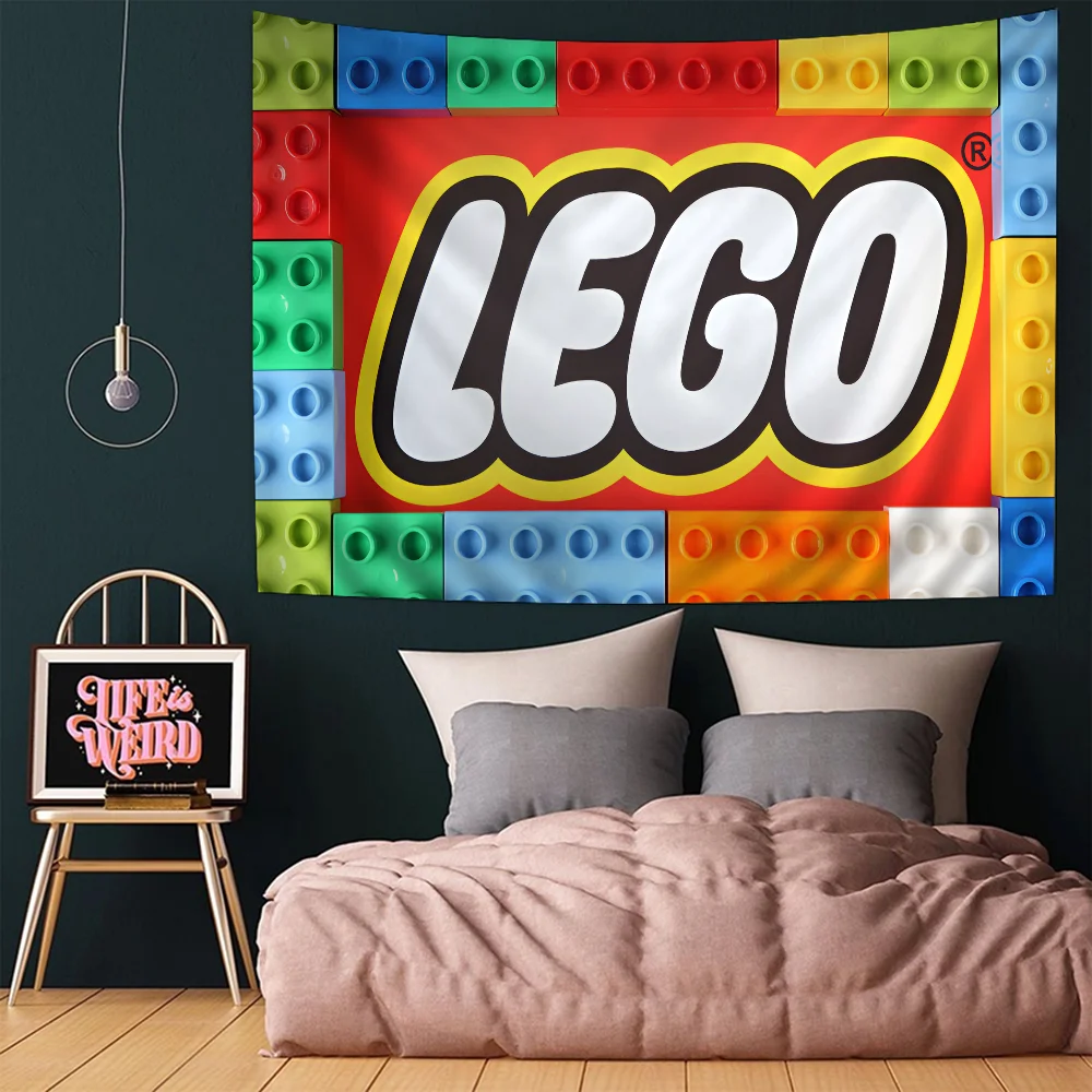 LEGO Printed Large Wall Tapestry Cheap Hippie Wall Hanging Bohemian Wall Tapestries Mandala INS Home Decor