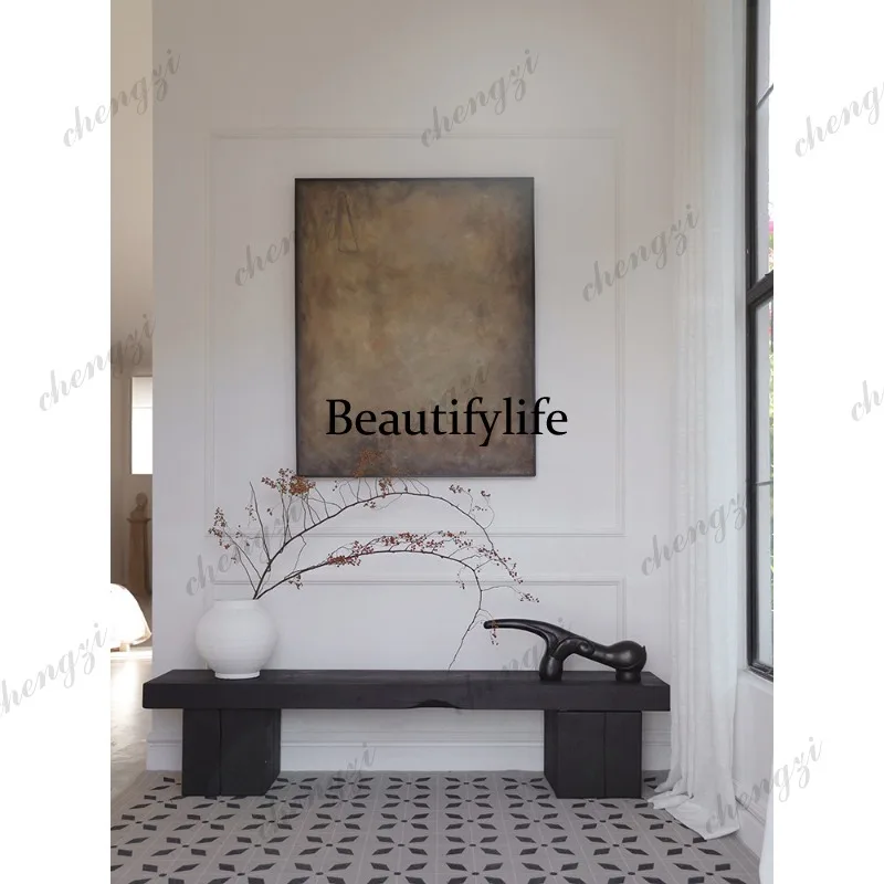 A73 Chinese ancient style French retro art texture oil painting New Chinese abstract hand painting