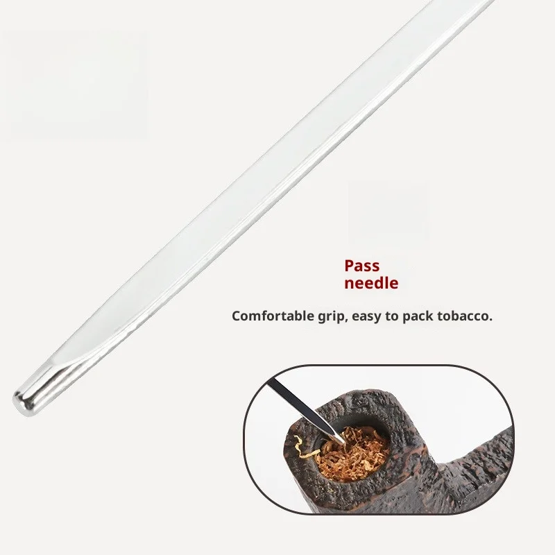 All-in-One Pipe Maintenance Tool, 3-in-1 Tobacco Presser Tamper with Cleaner and Needle, Poker Packer Cleaner for Cigar Pipe view 4
