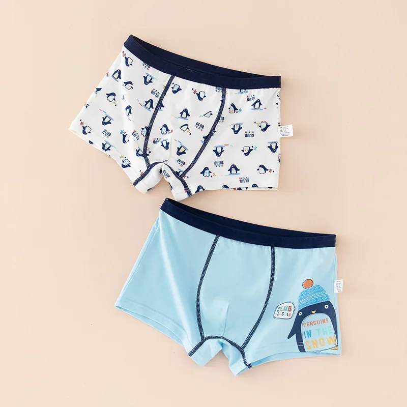 Boys' Class A Pure Cotton Children's Flat Corner Baby Boys' Medium to Large Children's Four Corner Non clip PP Shorts Summer