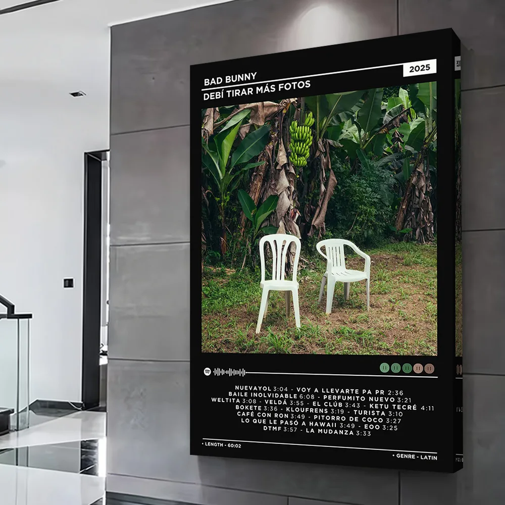 غلاف ألبوم باد باني ديب؟؟ TiRAR مهاس فوتوس نسخة داكنة ملصق لوحة قماشية مطبوعة قابلة للتخصيص للصور جدار الفن جدارية #2