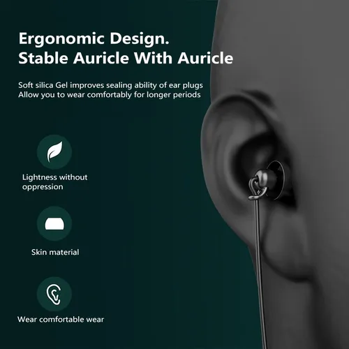 Imagen 2 del producto Auriculares intrauditivos de música estéreo universales de 3,5mm auriculares con cancelación portátil auriculares con cable con micrófono para Huawei para Xiaomi nuevo