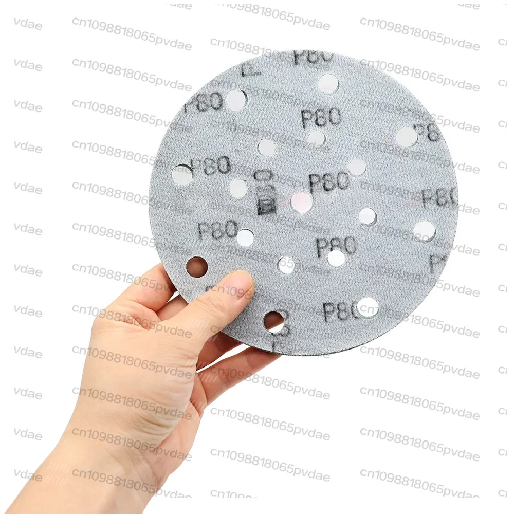 6 Inch 17 Hole Green Sanding Discs, 40-2000 Grit Hook and Loop Film Sanding Discs for Auto Car Polishing Woodworking