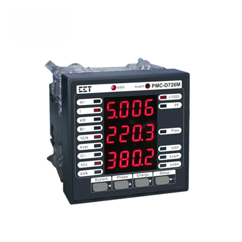 PMC-D726M 72*72 Lichtgevende Diode Paneel AC Parameter Metering Driefasige Digitale Multifunctionele Meter