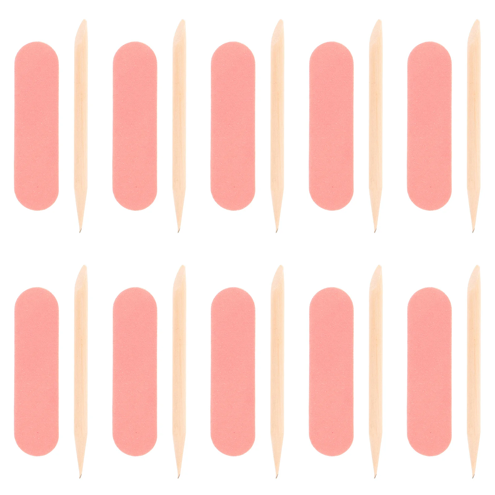 Kit professionnel de lime à ongles, Mini tampons jetables, ensemble de soins des ongles pour ongles naturels, outil de manucure, poussoir des cuticules, 50 pièces