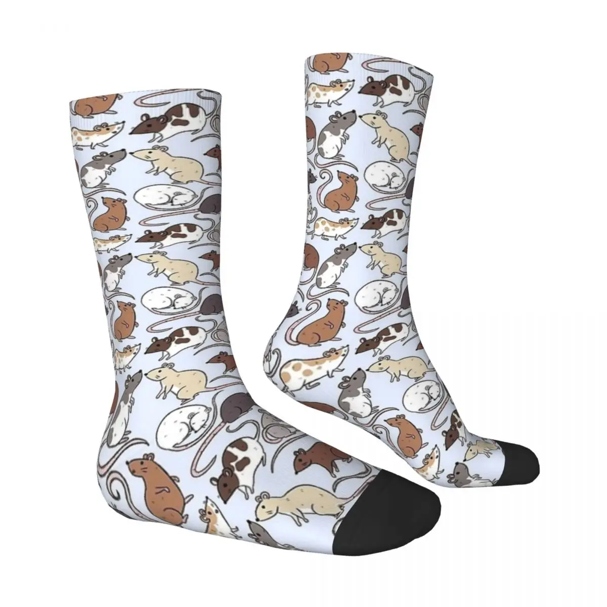 Kawaii ratti topo calze calzini animali da uomo comodi calzini Casual inverno corsa sport calzini antiscivolo regalo di compleanno