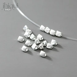 6pcs 925 Sterling Silver Triangle Spacer Beads for DIY Bracelet Necklace Making Fine Jewelry Finding