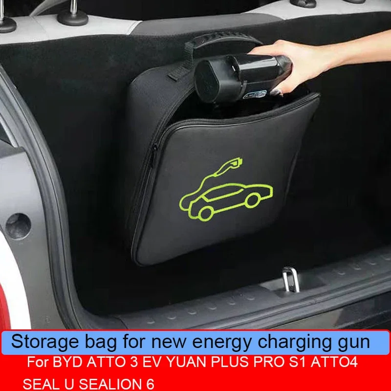 Car New Energy Charging Port Rain Cover Charging Guns Storage Bag For BYD ATTO 3 EV YUAN PLUS PRO S1 ATTO4 SEAL U SEALION 6