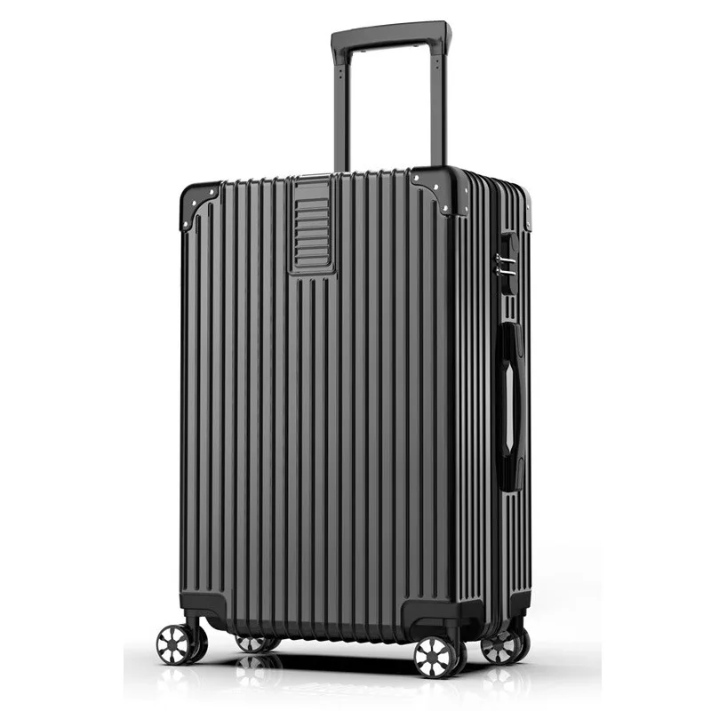 

Luggage Boy Spinner Wheel Suitcase Durable Shock Resistant Travel Case Password Lock Black Business Ladies Carry on Luggage