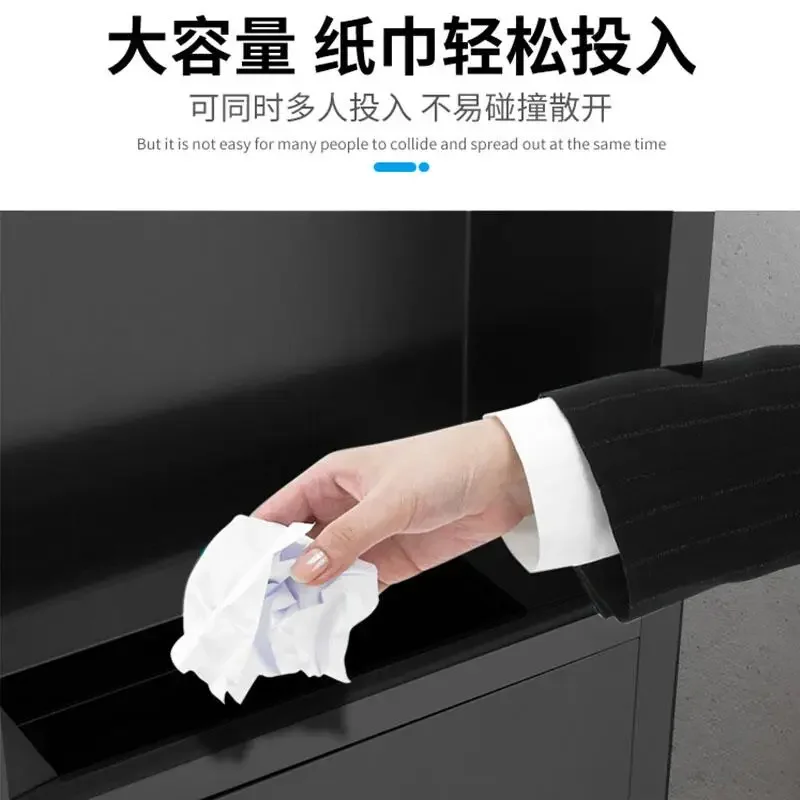 Embedded wall stainless steel three-in-one hand wipe carton with hand dryer trash can bathroom carton pumping machine