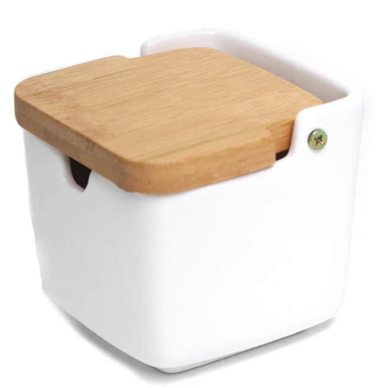 

ABFY- Square Flip Lid Spice Jar With Tray Home Use Kitchen Spice Bottle Spice Jar