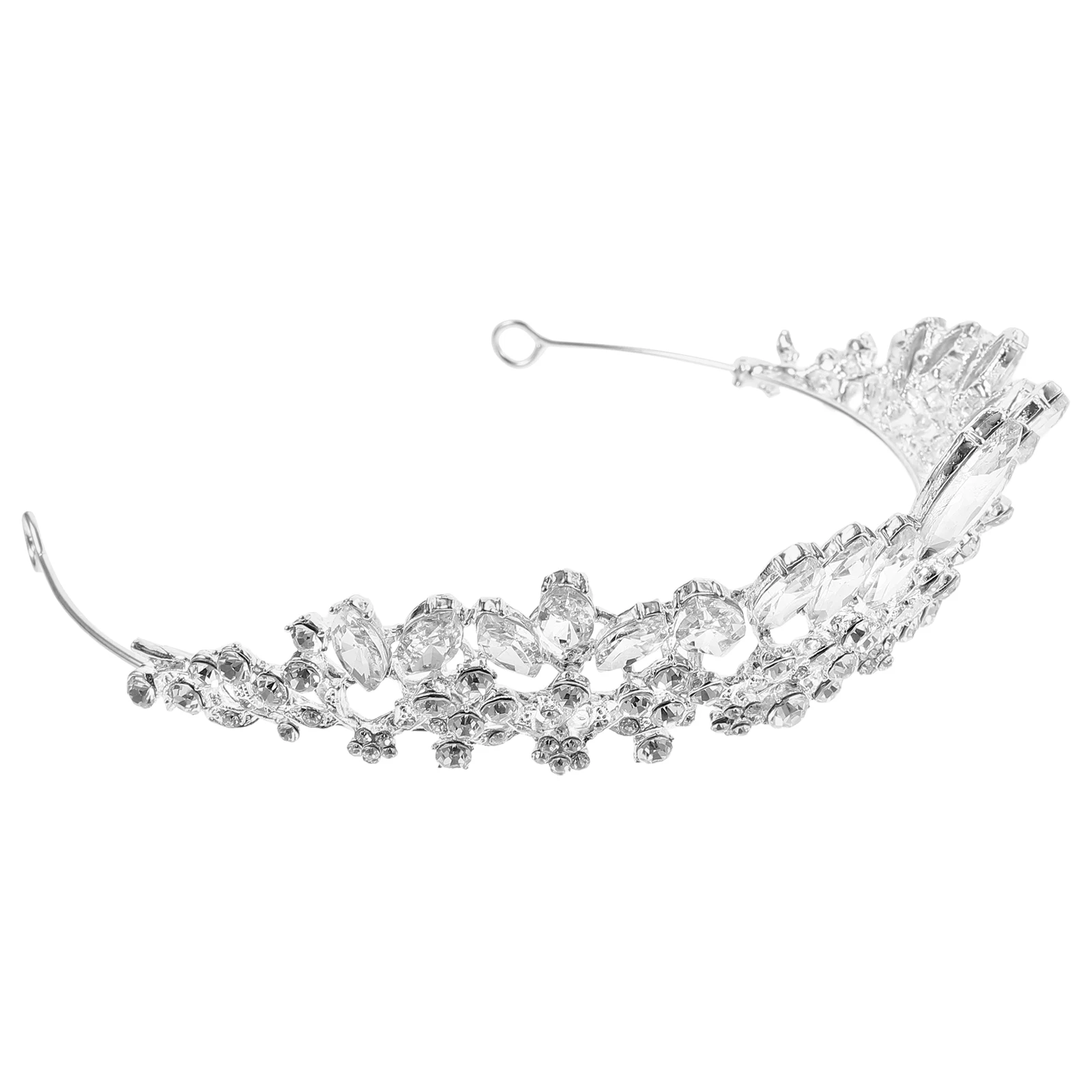 

Bridal Tiara Rhinestone Crown Headpiece Bride Headband Women Hair Accessories Leaf Crowns for Metal Wedding