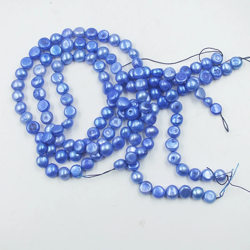

the one and only. 3 shares. 8MM AAA Royal Blue Natural Baroque Pearl. Loose bead. Best accessories for DIY craftsmen 38cm