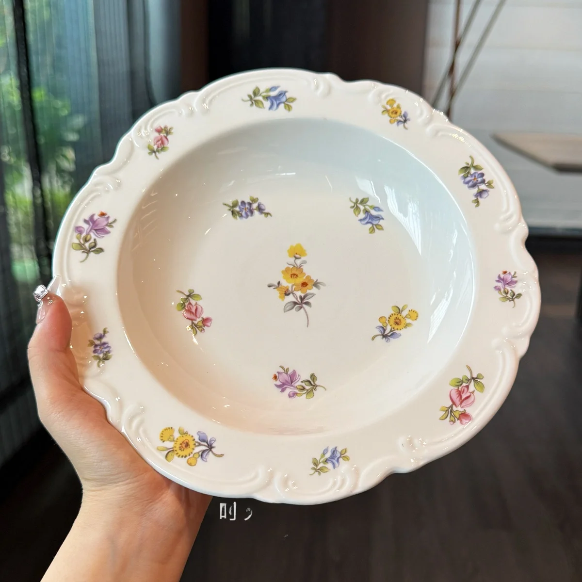 

Retro Flreakfast Cerc Plate Western Dinner Soup Plate Dert Cake Flat Plate Deep Plate High Temperature Stier