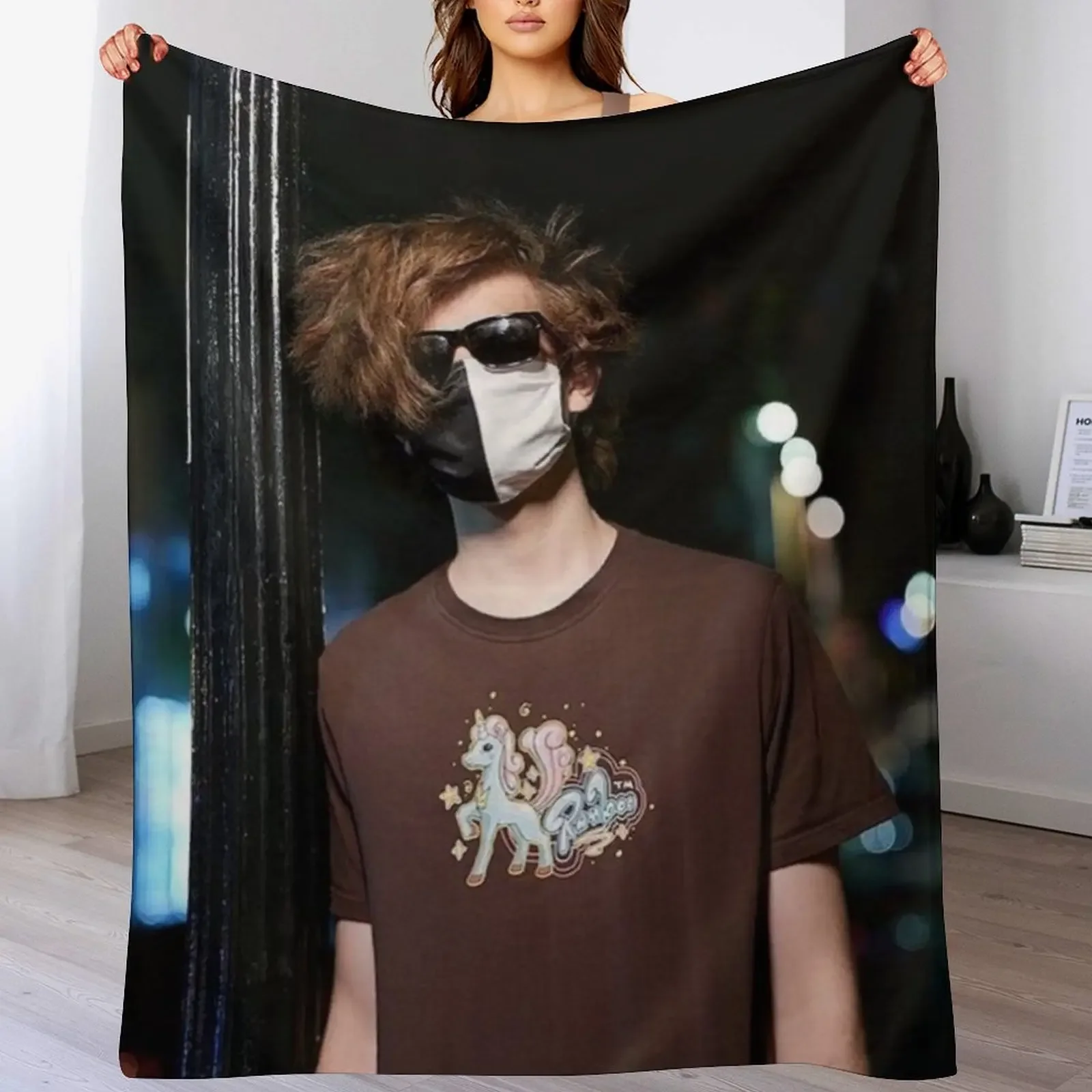 Ranboo my beloved Throw Blanket Anti Shedding Soft Fuzzy Blanket for Home