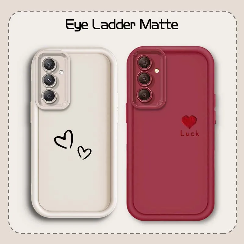 

Boy Girl Love Heart Popular Phone Case For Samsung A71 A52 A51 A34 A33 A22 A16 A15 A13 A04 A06 Note 20 Ultra 5G Eye Ladder