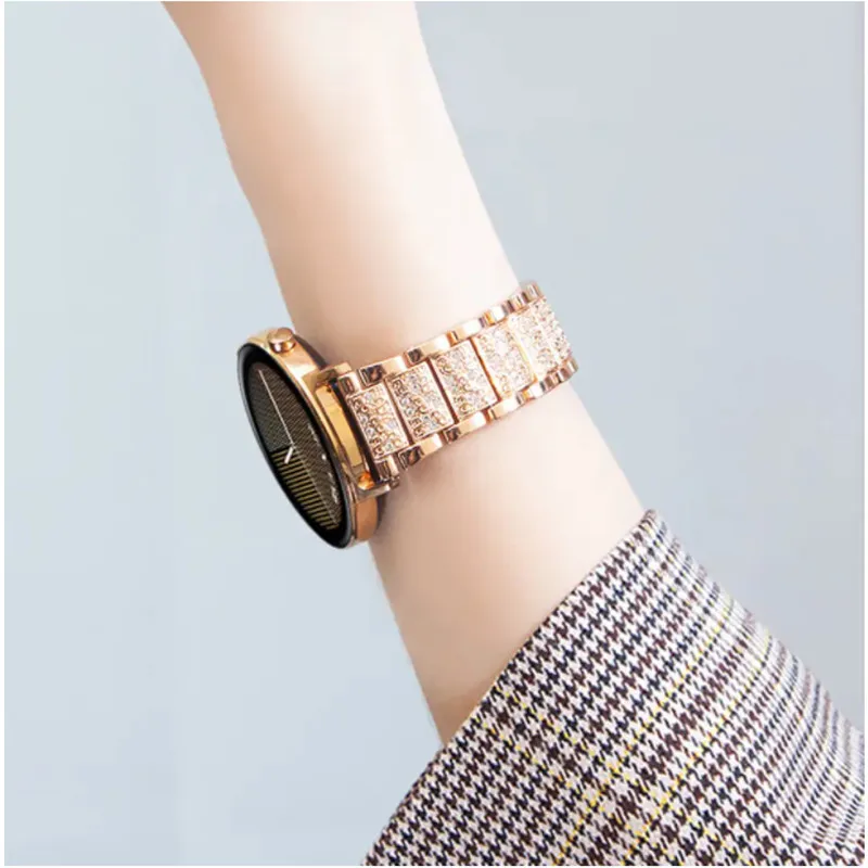 Cinturino in acciaio inossidabile lucido con diamanti da 22 mm 20 mm per Redmi Watch 5 Bracciale in metallo attivo/lite per Samsung Galaxy Watch 7654 40/44MM