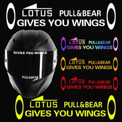GIVES YOU WINGS Racing Helmet Motorcycle Reflective Stickers Moto Front Windshield Side Body Decorative Accessories Decals