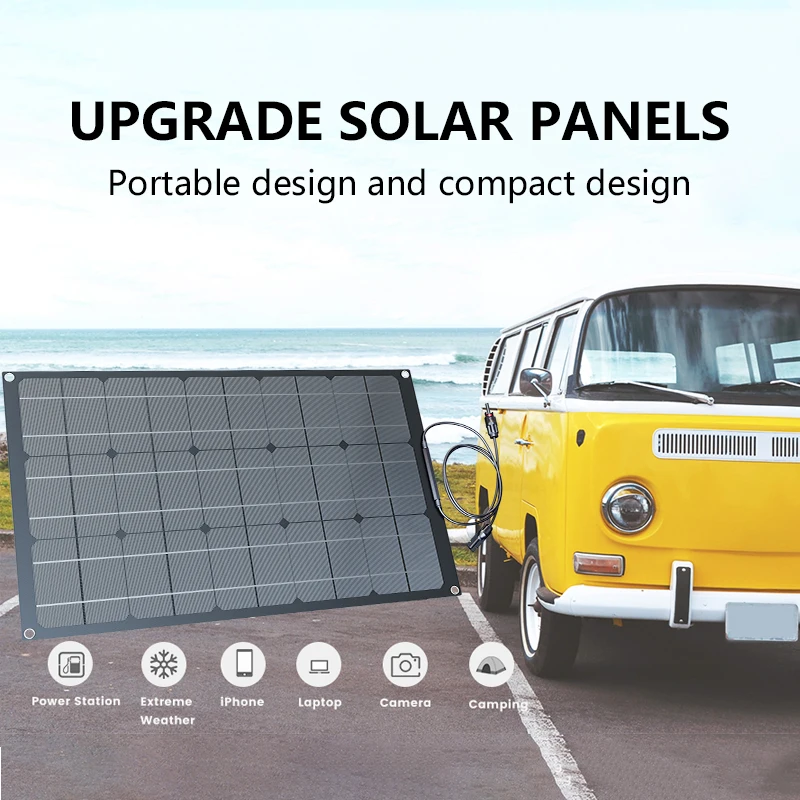 Expandable 500W-2000W Solar Panel Kits | Multi-Voltage 18V/36V Chargers for Whole-House Backup RV Expeditions & Marine Power