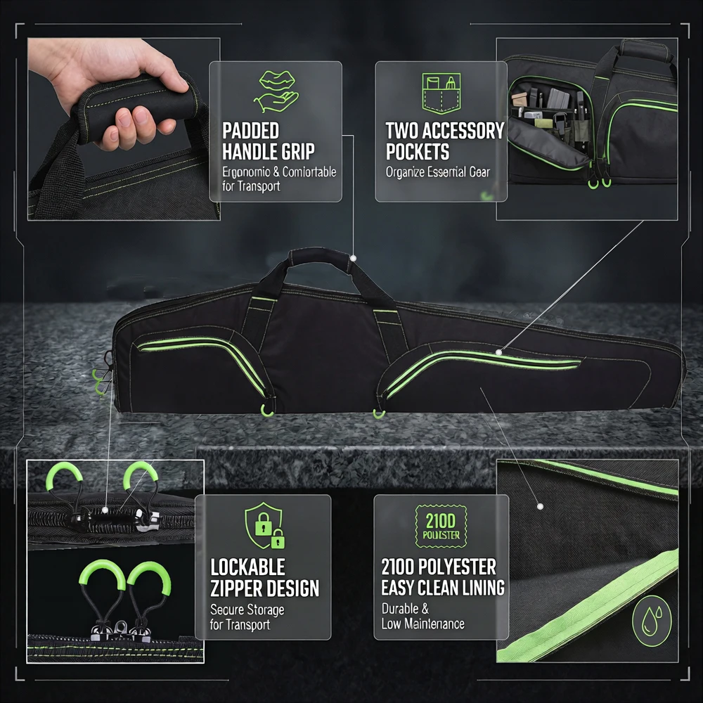 Funda para fusil de pesca submarina – Correa y bolsillo de accesorios - imagen 5