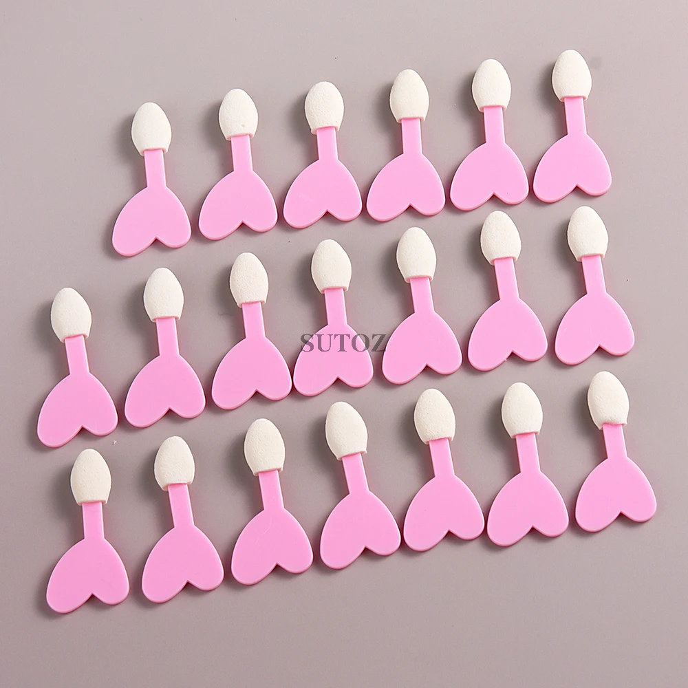 10/20Pcs Double Sided Eyeshadow Applicator Disposable Sponge Brushes Nail Mirror Powder Brushes Women Makeup Cosmetic Tool NTYYB