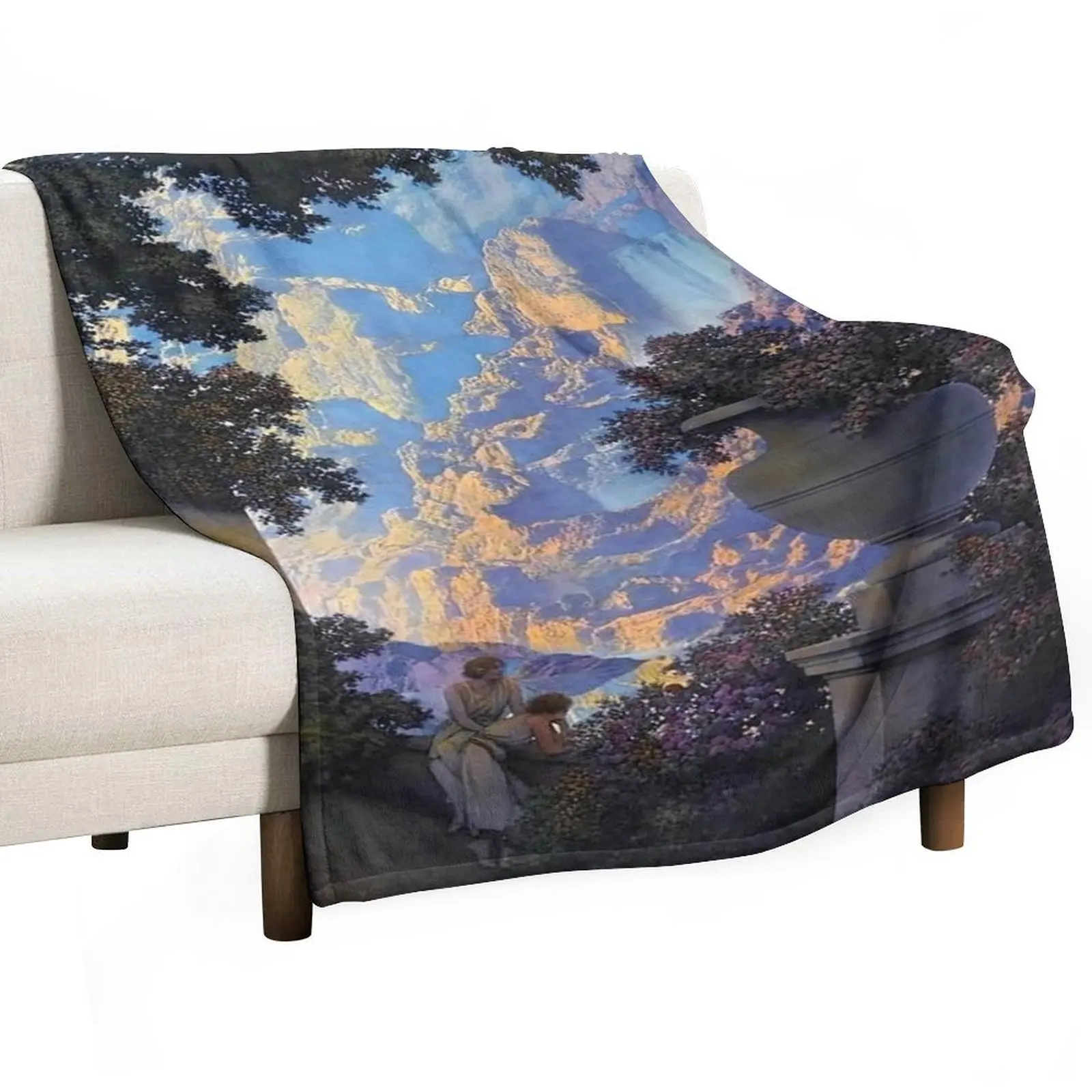 

Sunrise (1933) - Maxfield Parrish Throw Blanket Kid'S Custom Designers Soft Plush Plaid Blankets
