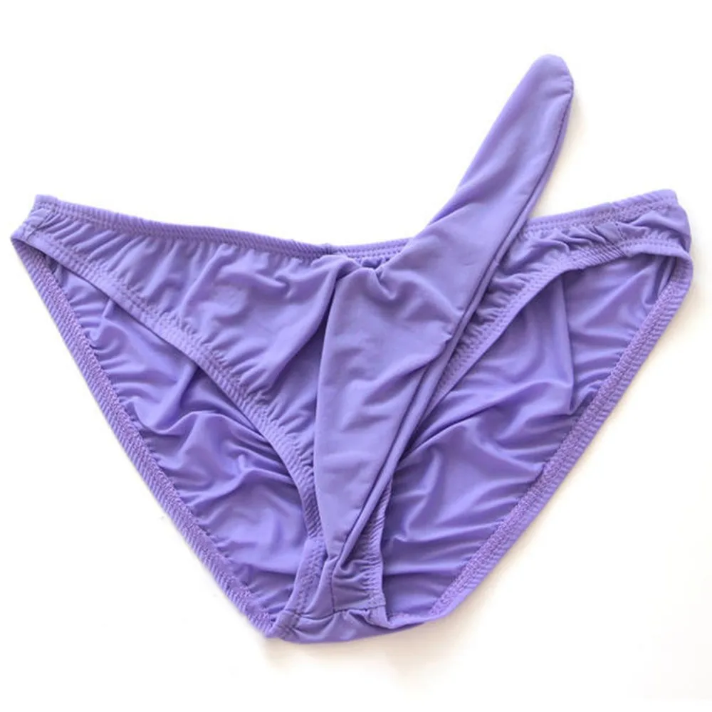 2026 Mix-Colors Mens Very Hot Lingerie Sex Silky Sleeve Bikini Pouch Briefs Extreme Unisex Panties Soft Sleep Underwear Fashion
