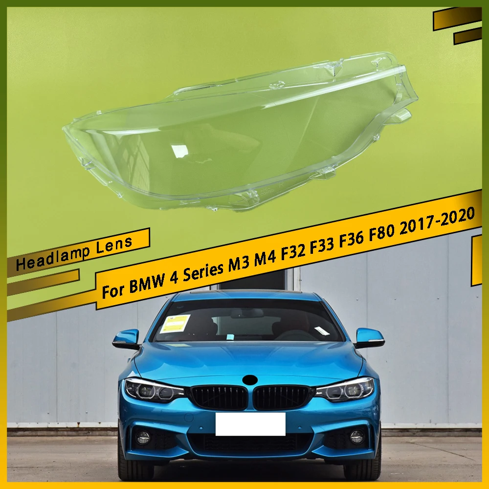 

Car Front Transparent Glass shell Headlight Shell Cover Lens For BMW 4 Series M3 M4 F32 F33 F36 F80 2017 2018 2019 2020