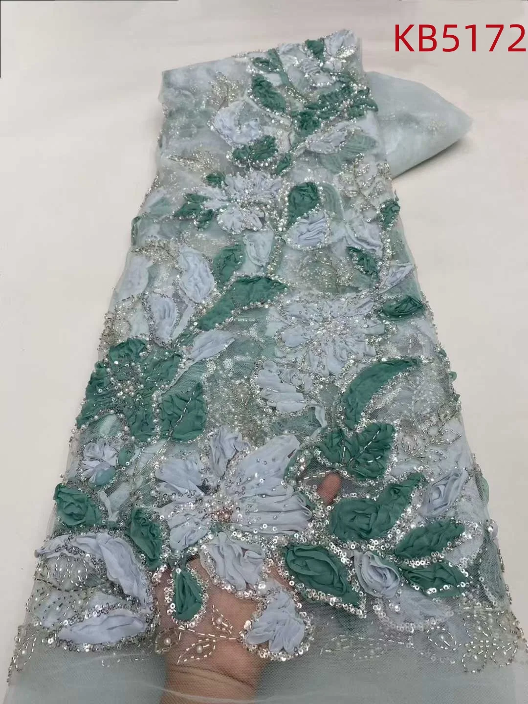 Кружевная ткань с бисером, роскошная африканская ткань, кружево высокого качества, 2022, французская сетка с блестками, черная кружевная ткань с бисером для шитья KB5178