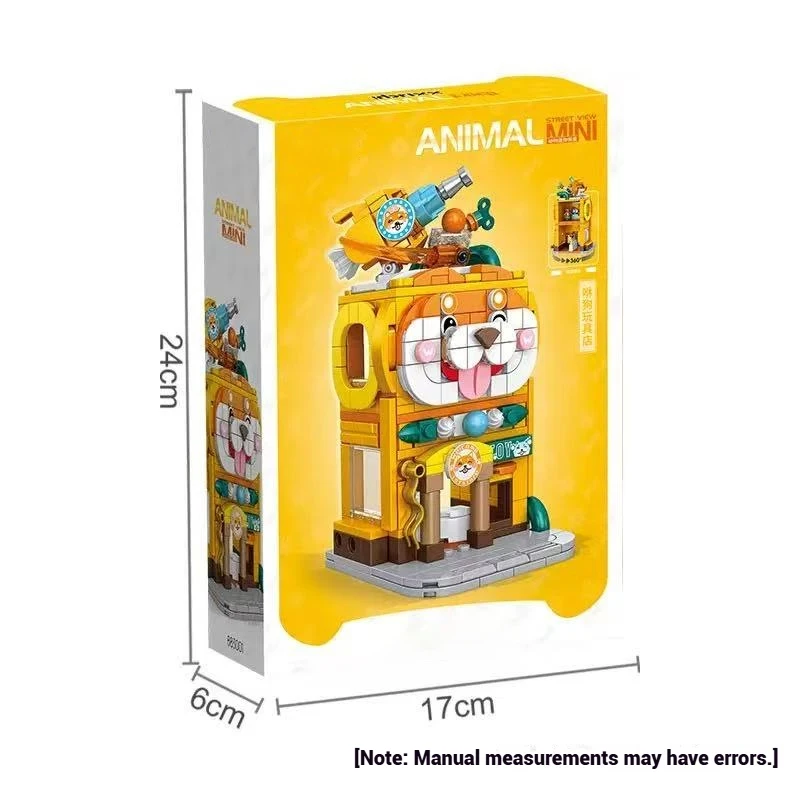 Giocattoli e regali di blocchi di costruzione di compleanno per bambini, ornamenti di assemblaggio di modelli di casa da costruzione fai-da-te di negozi di strada della città