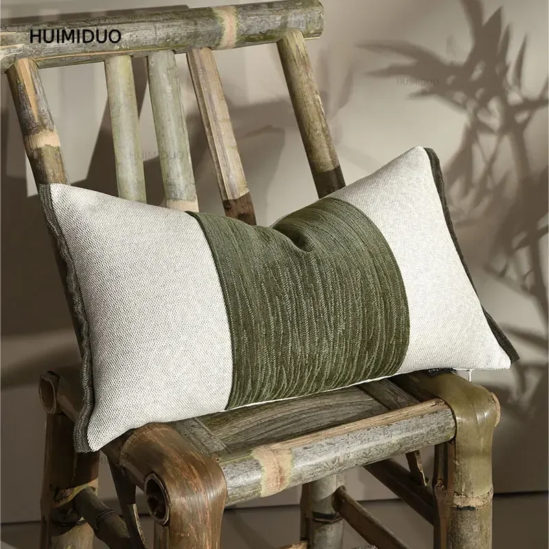 Green Ivory Pillows Luxury Patchwork Cushion Case 30x50 Decorative Pillow Cover For Sofa Chair Bedding Modern Home Decorations