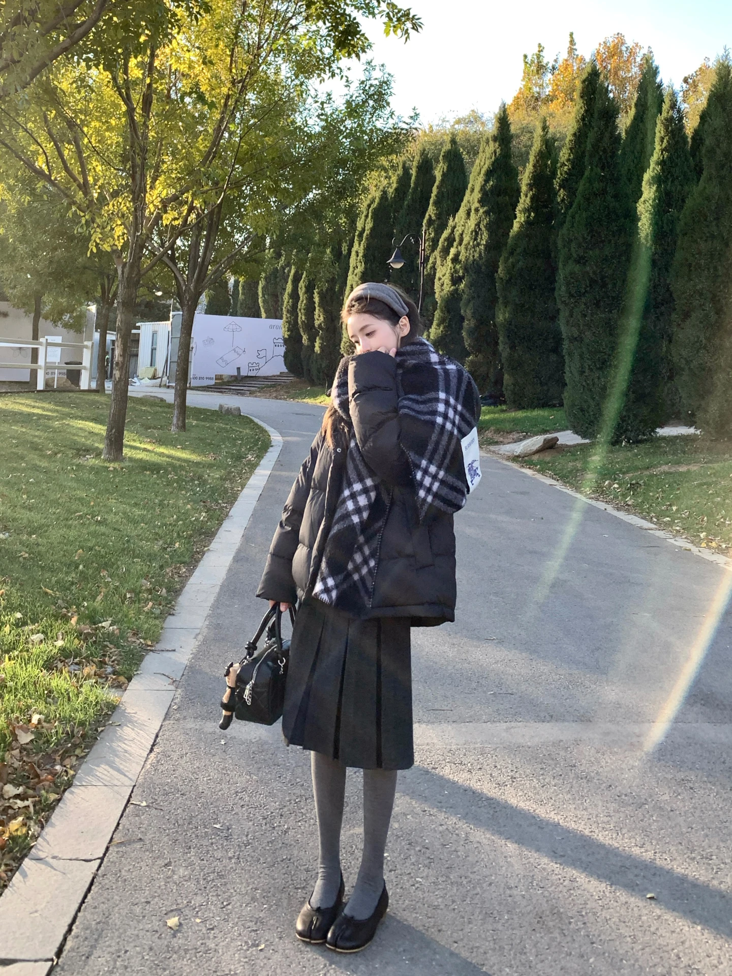 

Шерстяная юбка в клетку Renaissance Ay Snow, с высокой талией, двухцветная, с передним разрезом, повседневная, для работы, приталенная