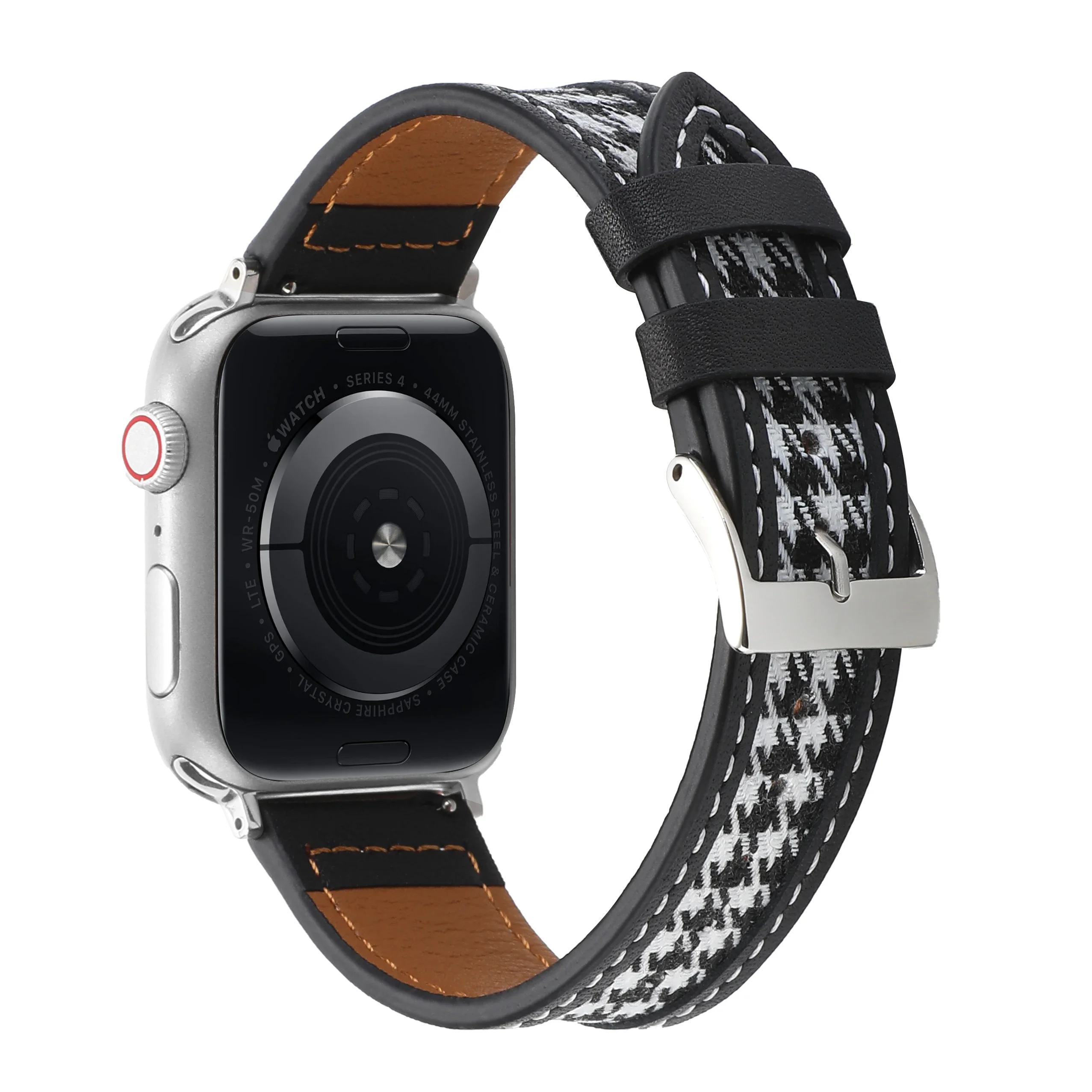 Leather+Nylon Strap For Apple Watch Ultra 10 9 8 7 49mm 45mm 41mm 42mm 46mm Series 6 5 4 SE 44mm 40mm Bracelet Wristband Correa