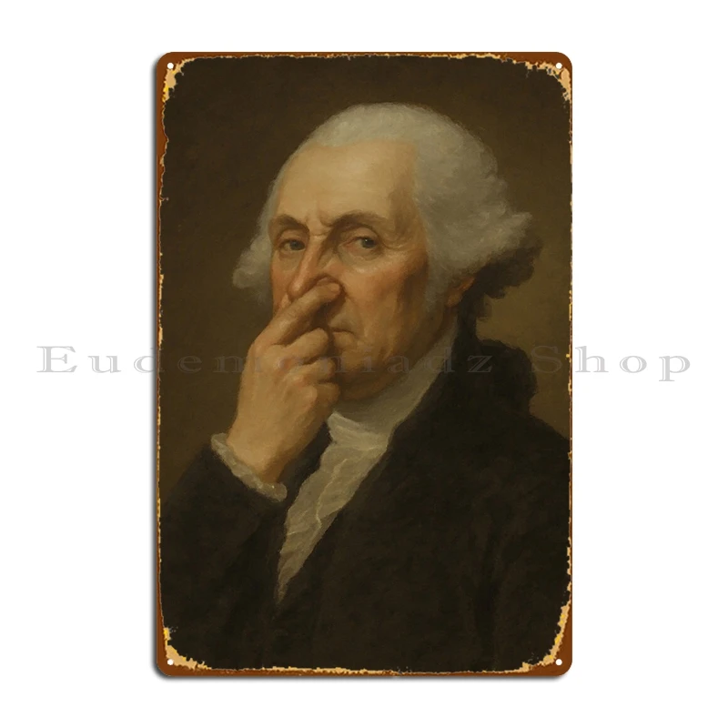 George Washington Bathroom Metal Sign Bar Wall Mural Club Create Printing Tin Sign Poster
